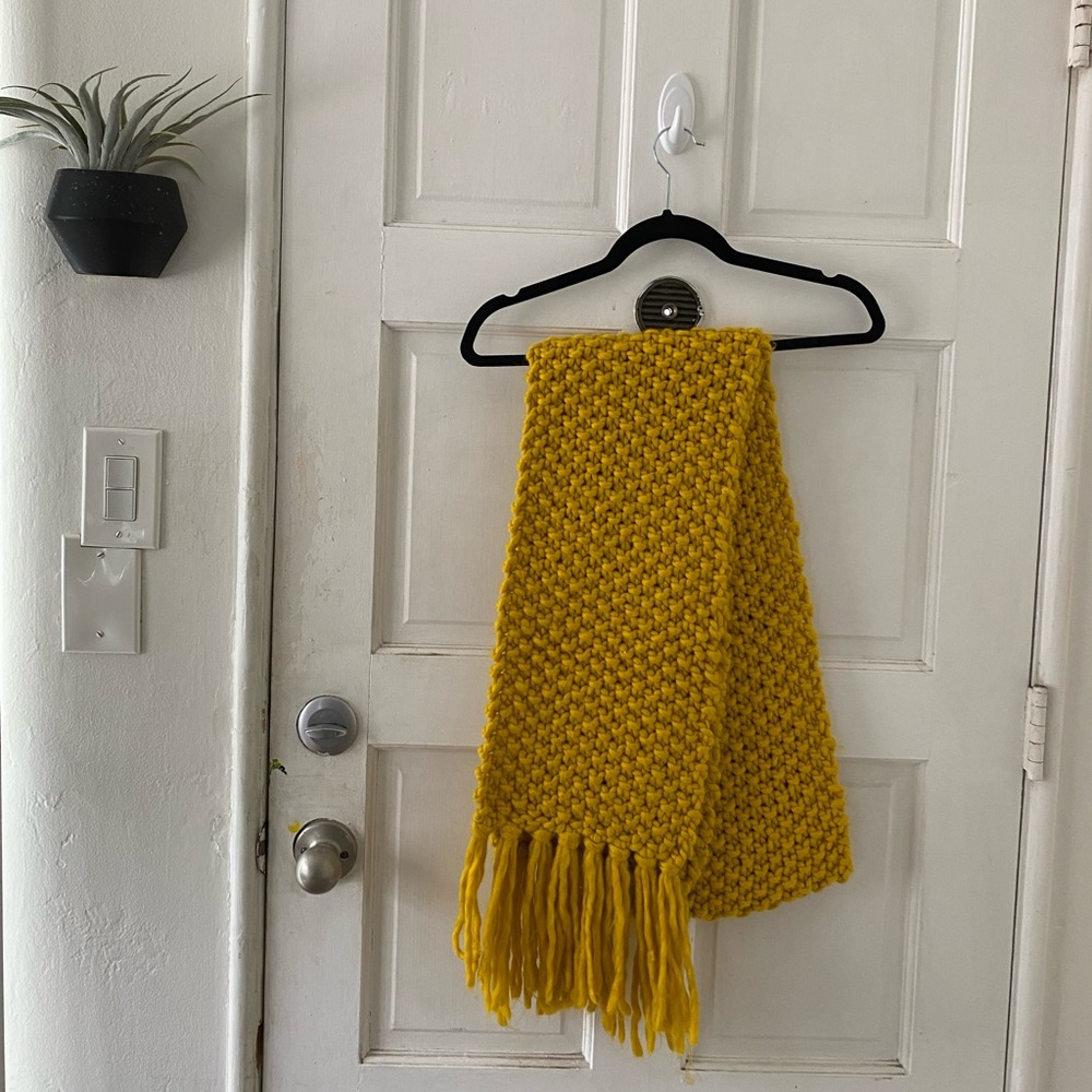 Mustard woven scarf